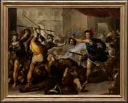 Luca Giordano - Perseus turning Phineas and his Followers to Stone